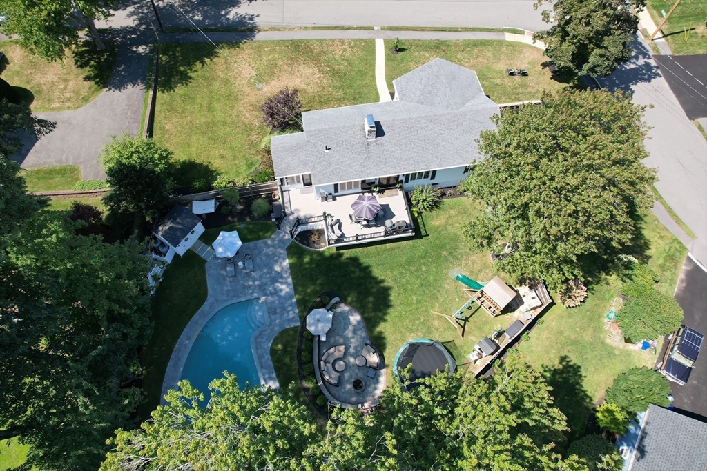 19 Longbow Road Lynnfield, MA 01940 - Photo 5 of 41 an aerial view of a house with garden space and a garden