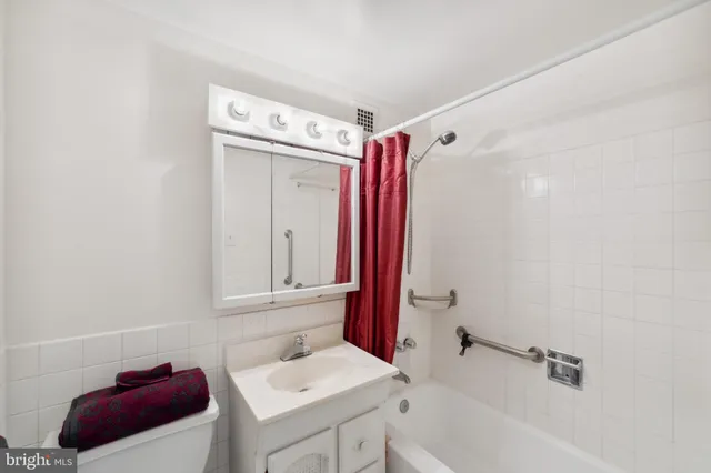 a room with a large window