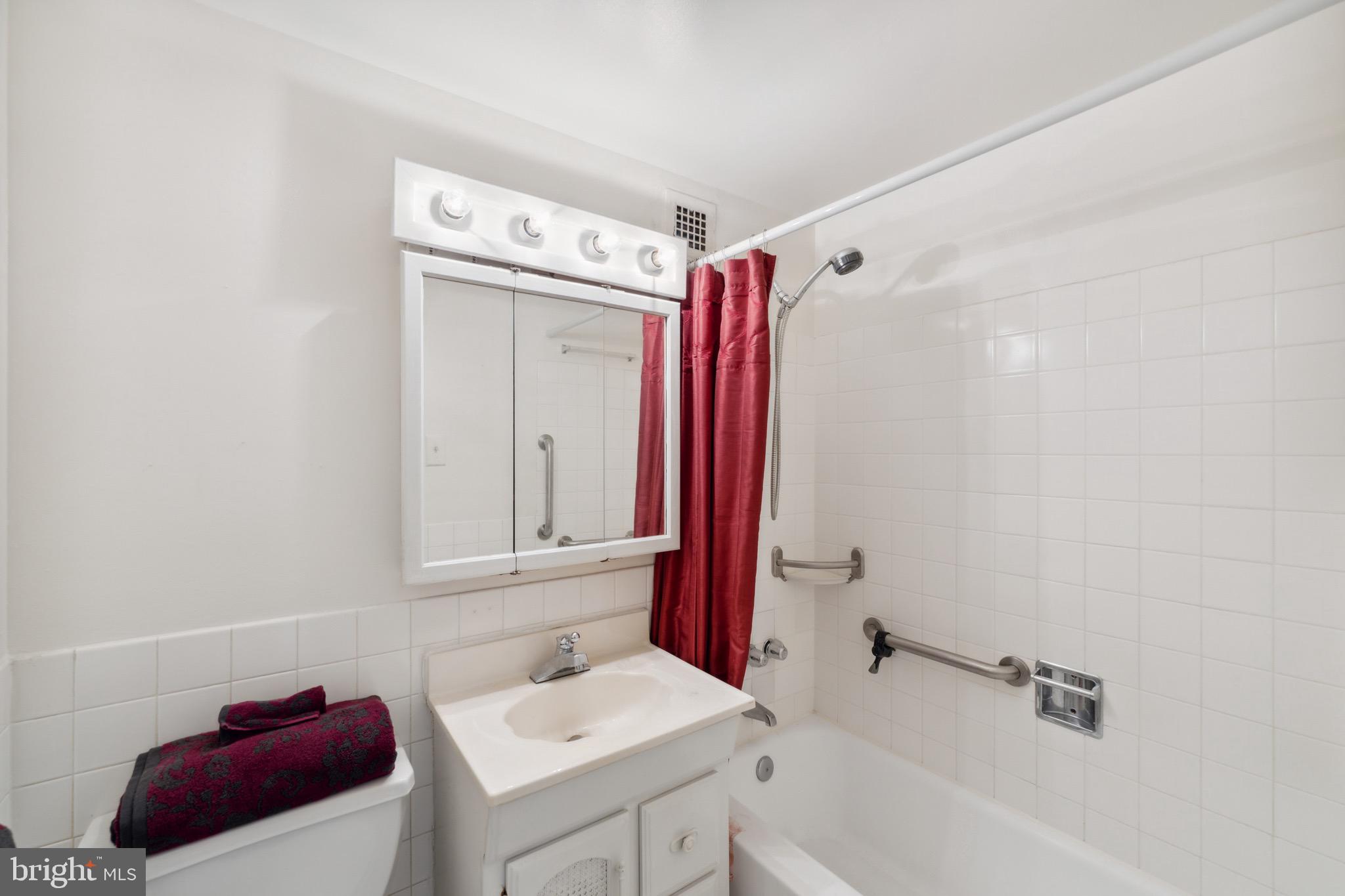1301 Delaware Avenue Southwest, Unit N403 Washington, DC 20024 - Photo 8 of 14 a bathroom with a sink and a shower