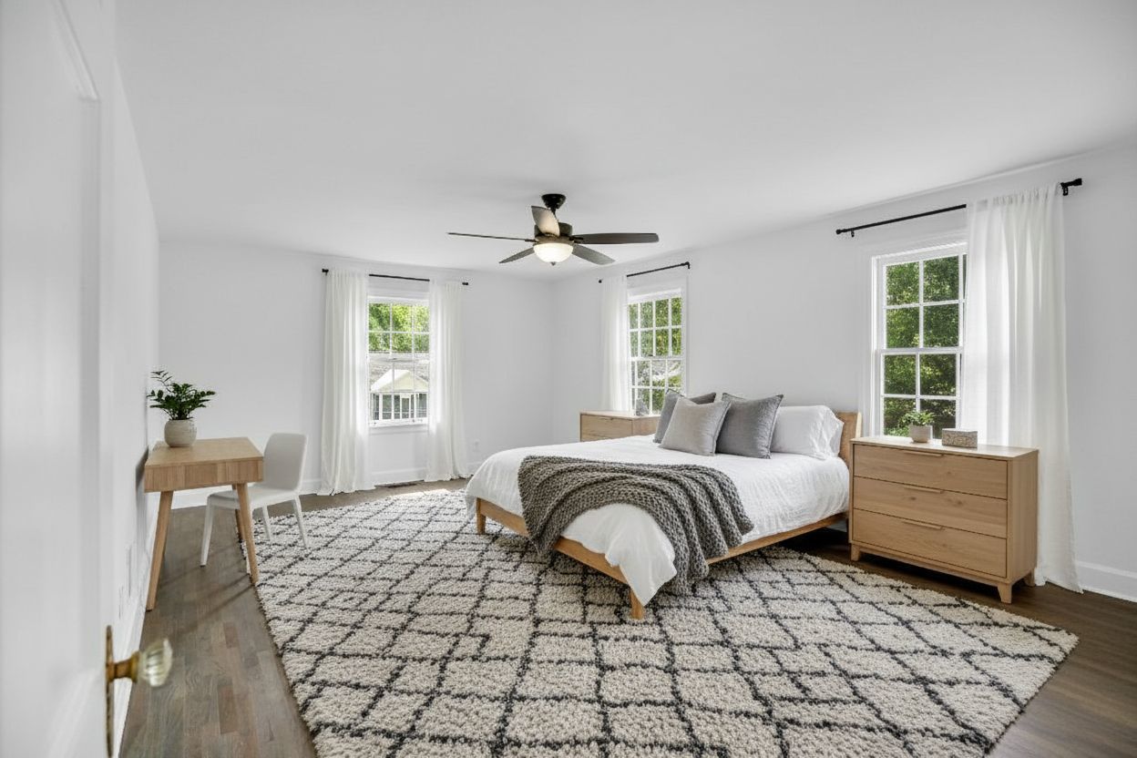 1212 West Healey Street Champaign, IL 61821 - Photo 41 of 63 a spacious bedroom with a bed and a window