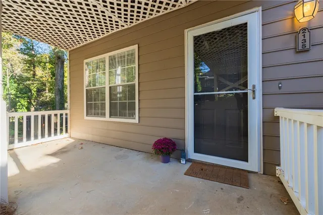 a view of an outdoor space with porch