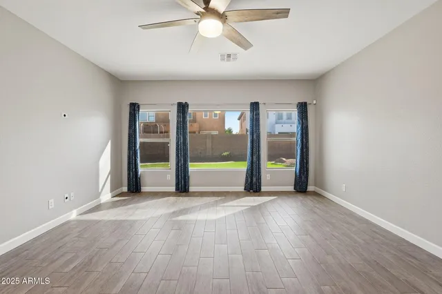 a view of small space with racks on the wall