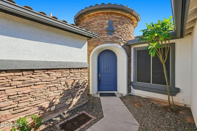 a front view of a house