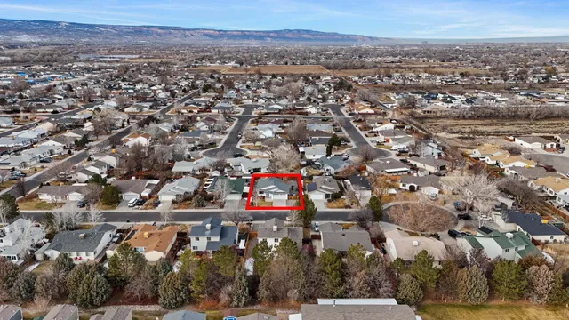 an aerial view of multiple house