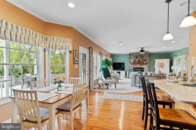 a kitchen with a sink and a refrigerator