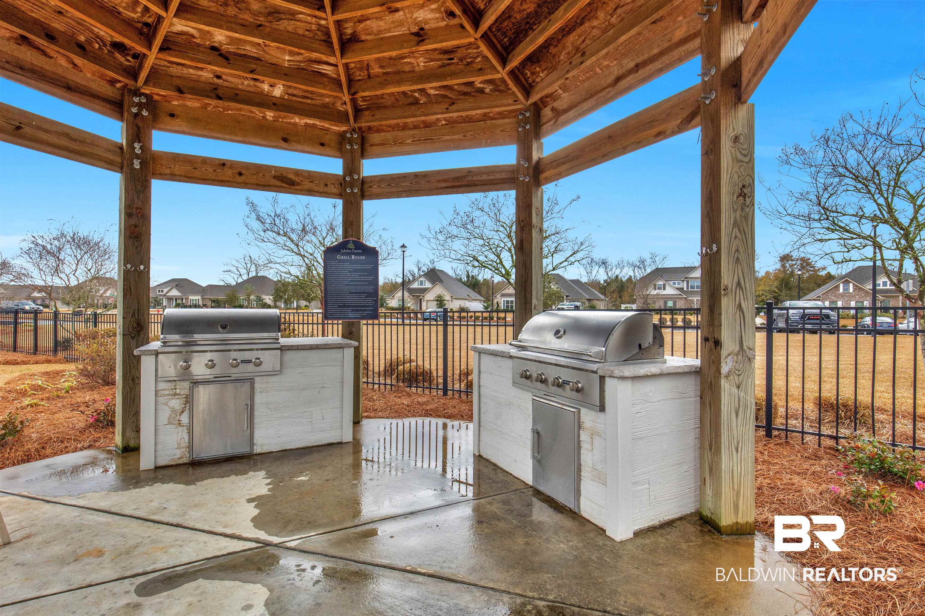 10313 Ruffian Route Daphne, AL 36526 - Photo 31 of 46 View of patio / terrace with a grill, a gazebo, and exterior kitchen