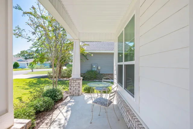 a house view with a garden space