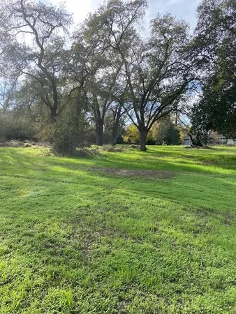 a big yard with lots of green space and trees