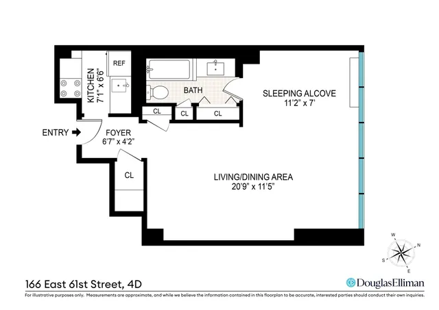 $485,000 | 166 East 61st Street, Unit 4D | Lenox Hill
