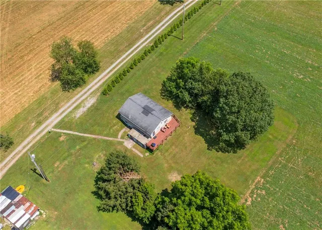 a view of a yard with an outdoor space