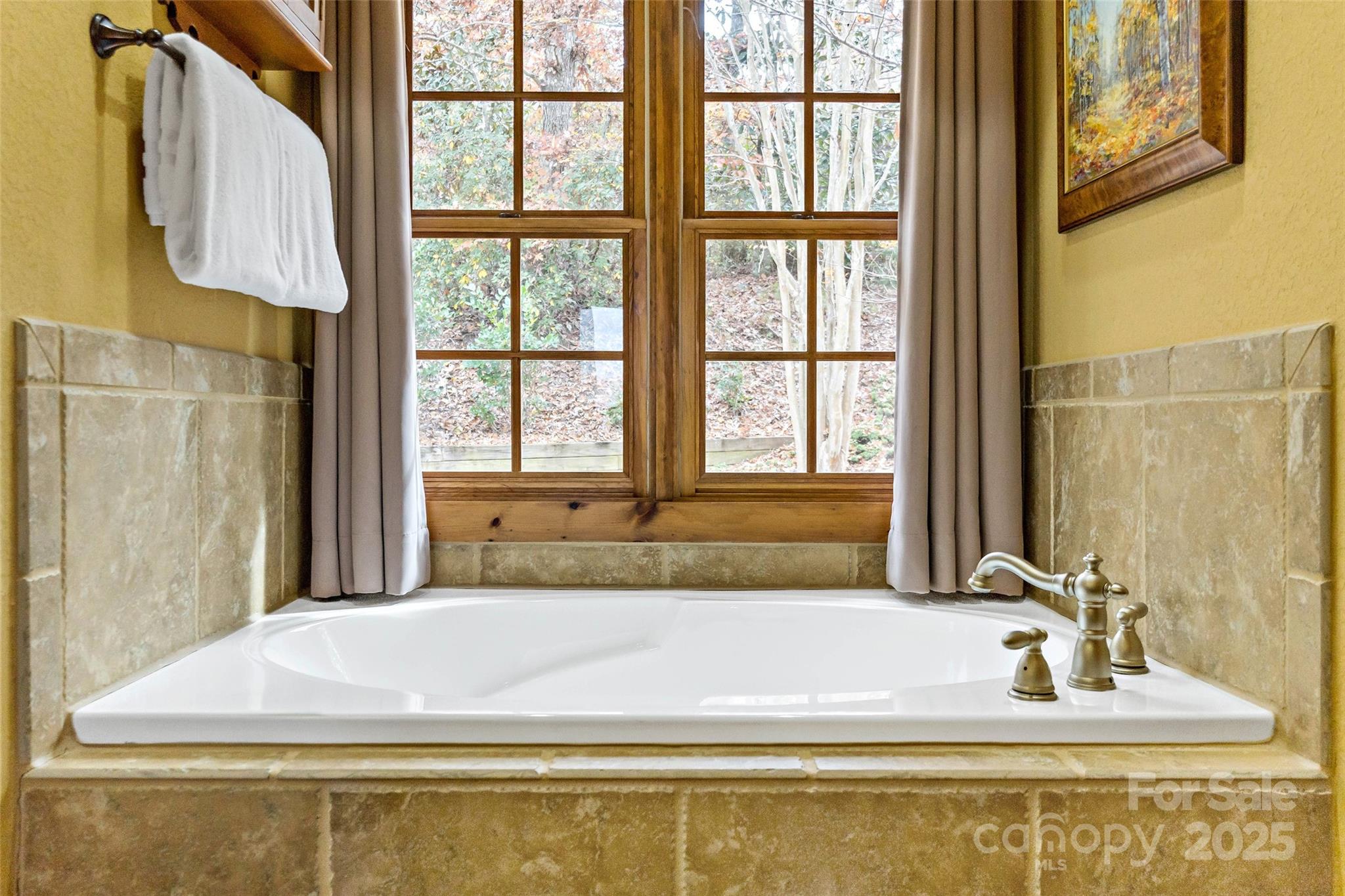 1237 South Cove Road Mill Spring, NC 28756 - Photo 16 of 44 a bathroom with a granite countertop sink and a mirror