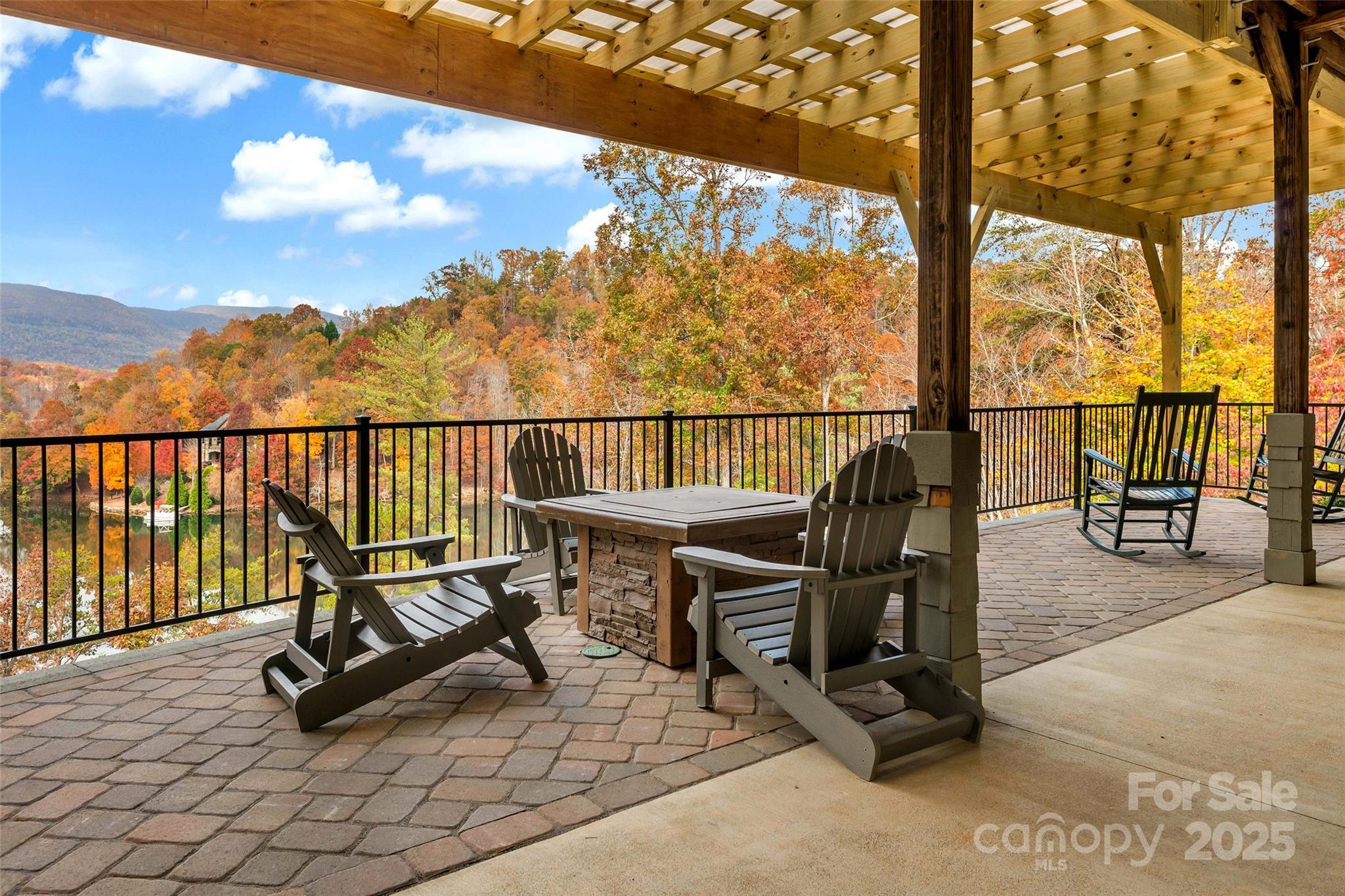 1237 South Cove Road Mill Spring, NC 28756 - Photo 33 of 44 a view of a chairs and table in the balcony