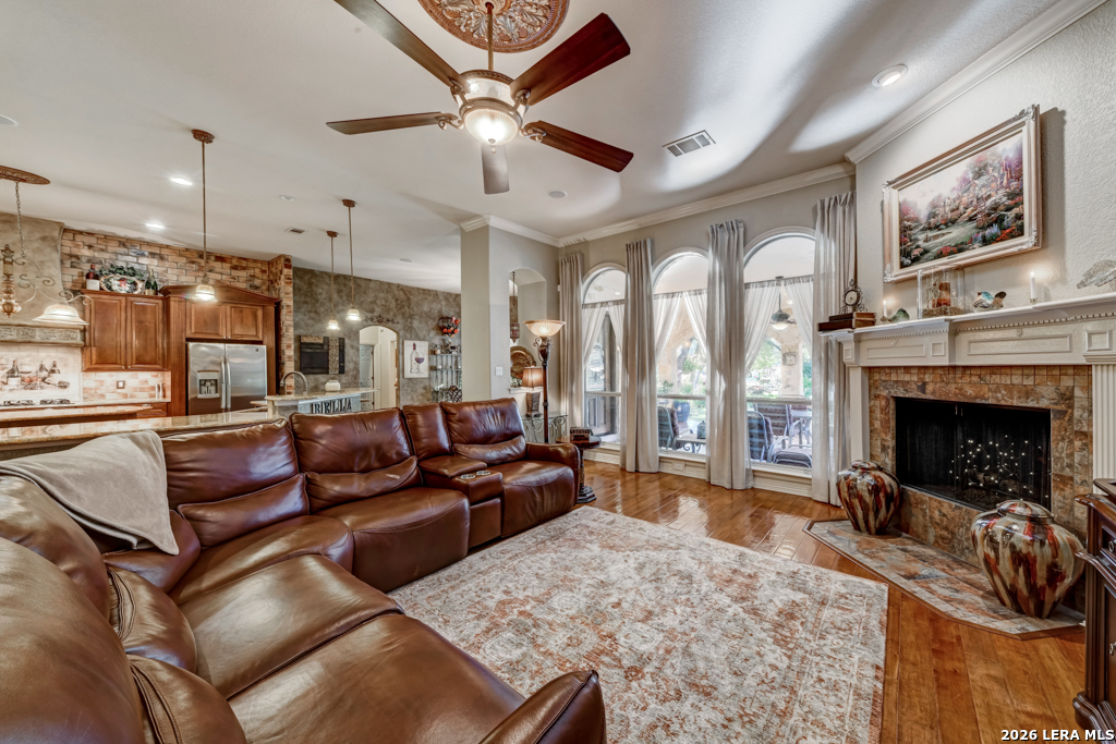 1700 Frontier Spring Branch, TX 78070 - Photo 23 of 74 a living room with furniture and a fireplace