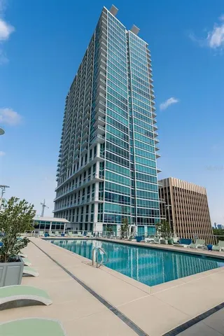 a view of a tall building