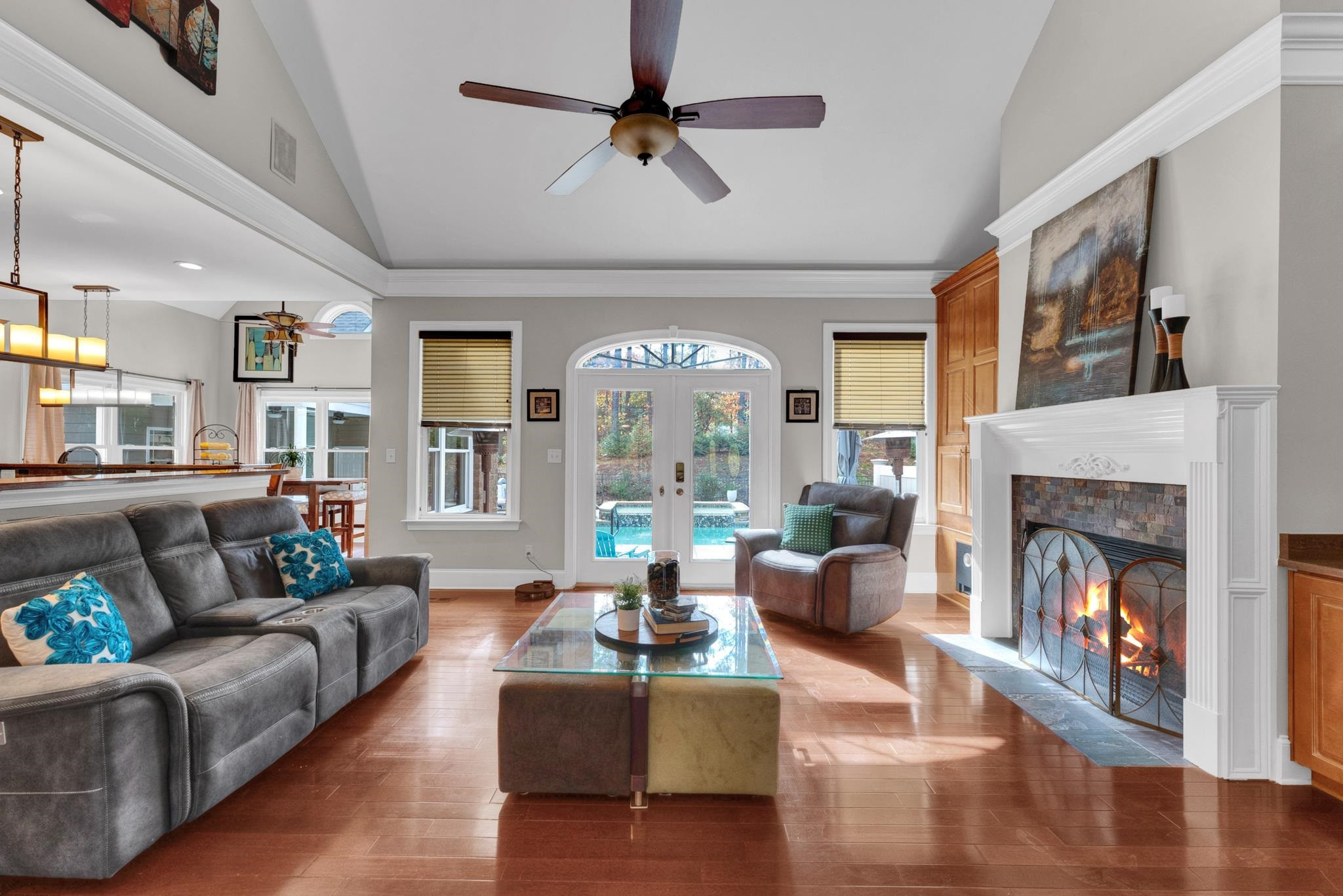 118 Citation Circle Durham, NC 27704 - Photo 16 of 67 a living room with furniture and a fireplace