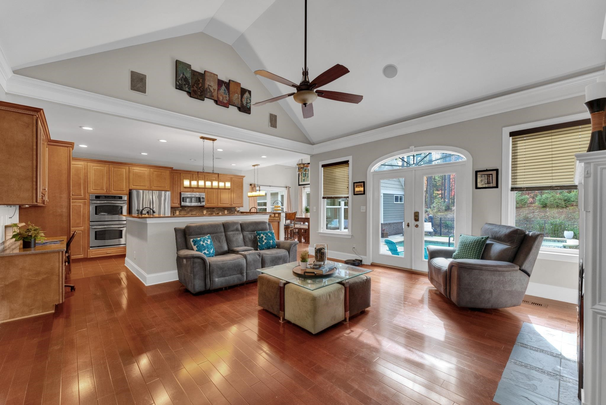 118 Citation Circle Durham, NC 27704 - Photo 18 of 67 a living room with furniture kitchen area and a large window