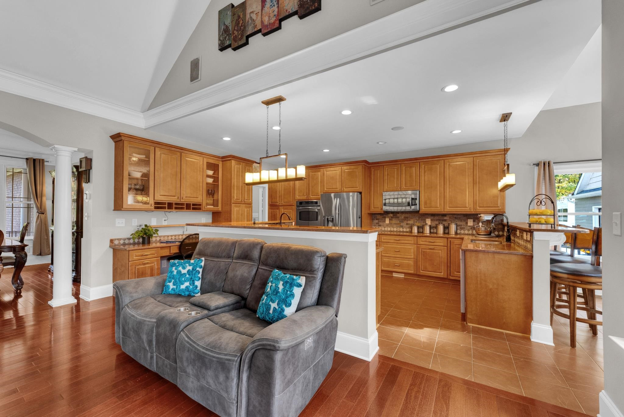 118 Citation Circle Durham, NC 27704 - Photo 8 of 67 a living room with furniture and kitchen view