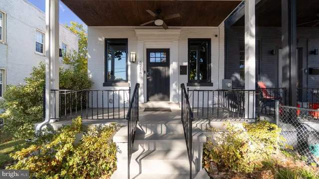 a view of a house with many windows