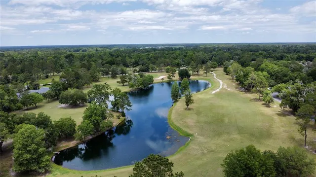 a view of a lake with houses