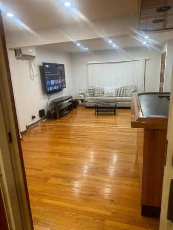 a room with wooden floor