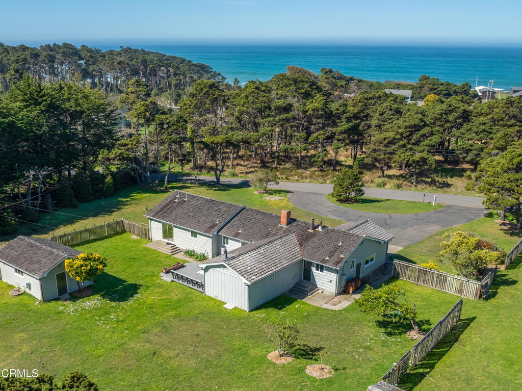 18601 Cypress Road Fort Bragg, CA 95437 - Photo 32 of 35 an aerial view of a house with a garden