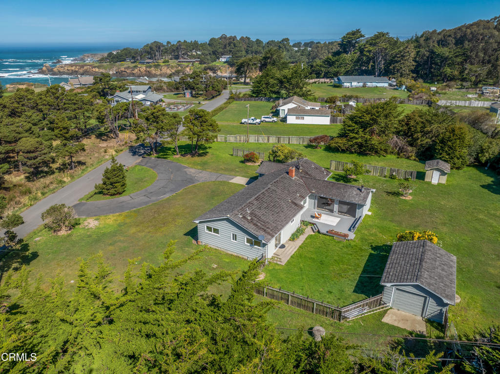 18601 Cypress Road Fort Bragg, CA 95437 - Photo 33 of 35 an aerial view of a house with a garden
