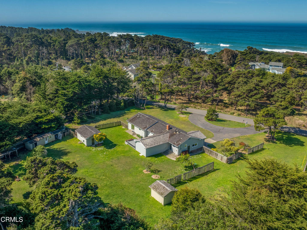 18601 Cypress Road Fort Bragg, CA 95437 - Photo 34 of 35 an aerial view of residential houses with outdoor space