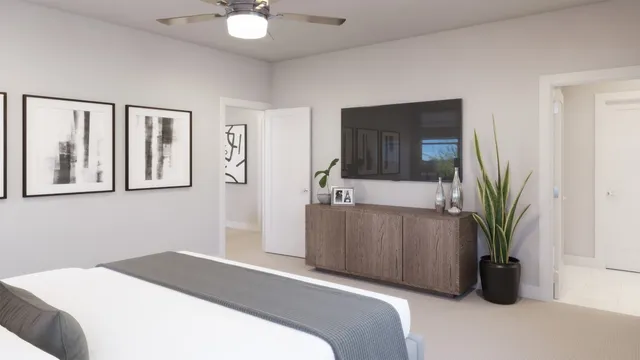 a bathroom with a double vanity sink and mirror