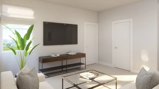 a bedroom with bed and a window