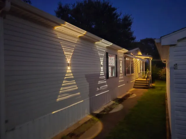 a view of a balcony with an outdoor space