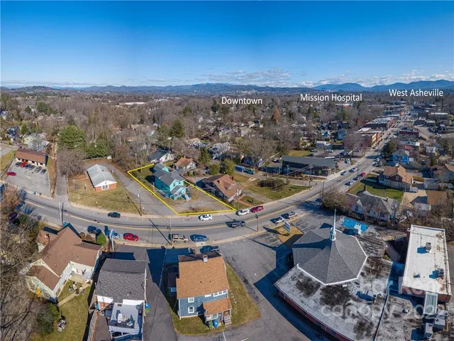 an aerial view of a city