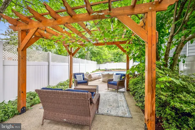 a view of a chairs with red chairs