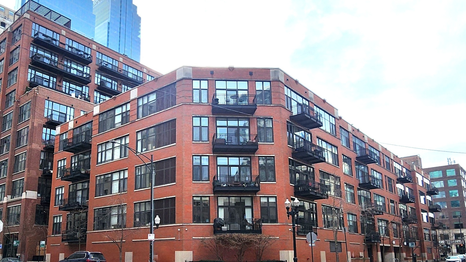 a front view of a building