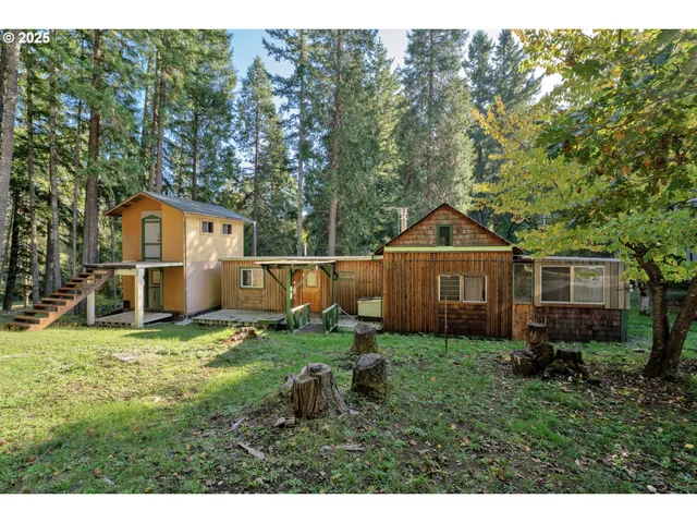 a house view with a garden space