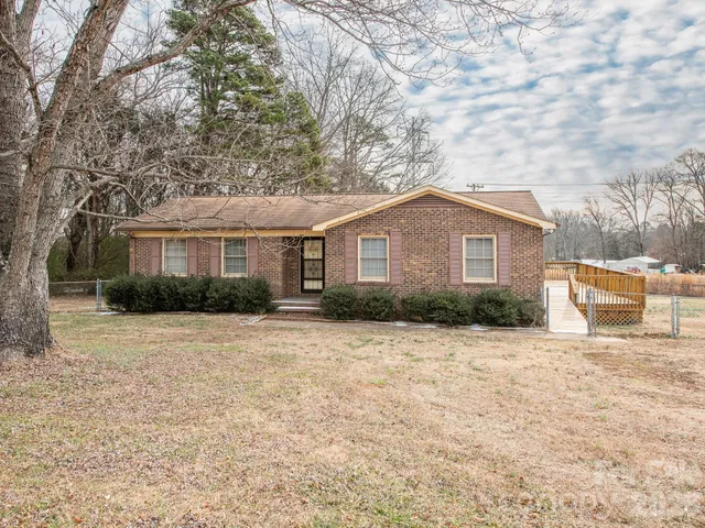 a view of a house with a patio