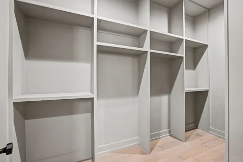 a view of a hallway with elevator