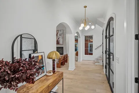 a view of a livingroom with furniture and a living room