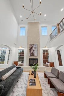 a view of living room and kitchen