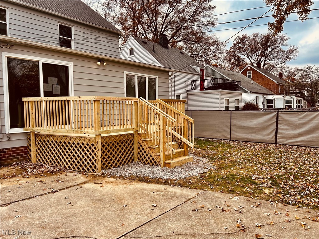 3797 Northwood Road Cleveland, OH 44118 - Photo 42 of 49 Rear view of property with a deck