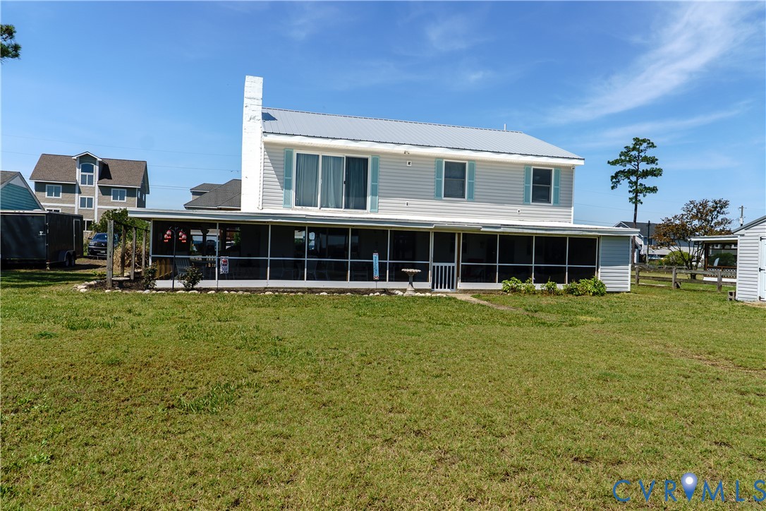 1280 Little Florida Road Farnham, VA 22460 - Photo 33 of 41 Two-story home with light blue siding, a metal roo