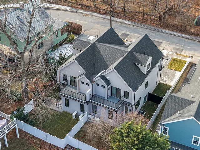 a aerial view of a house
