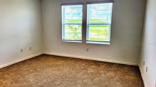 an empty room with a window