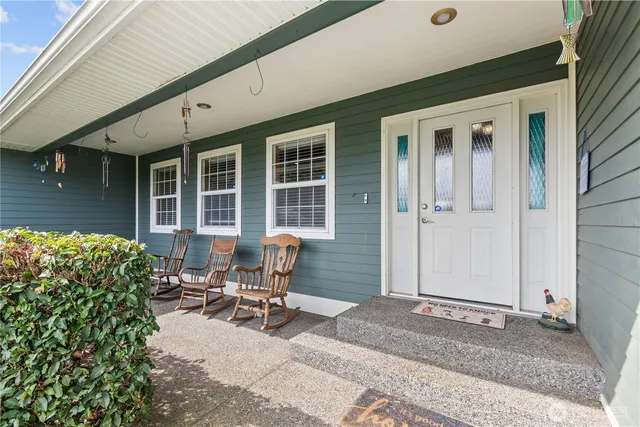 a house with outdoor seating space