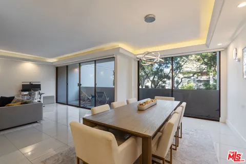 a view dining room with furniture