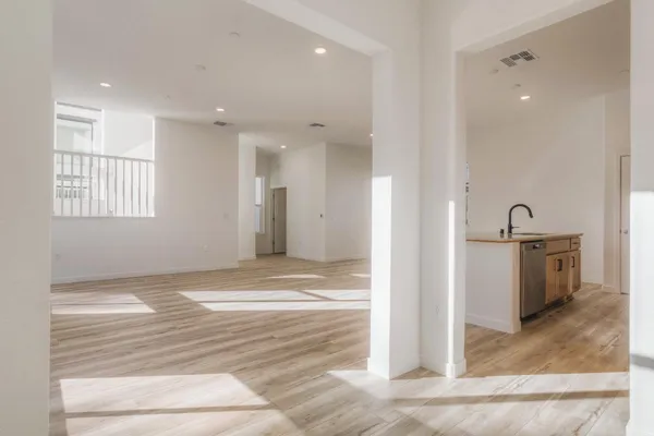 a view of a kitchen cabinets and a kitchen