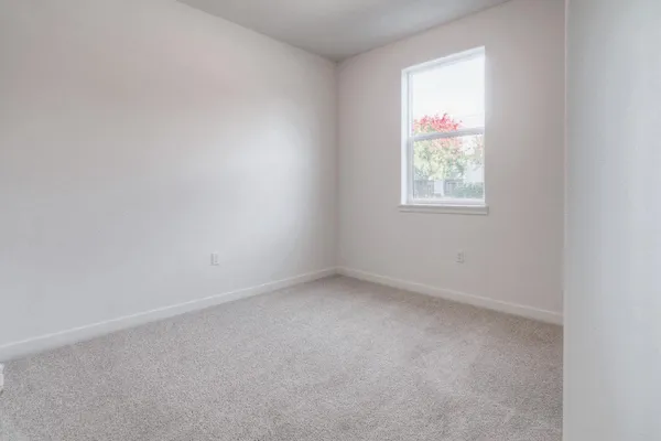 an empty room with a window