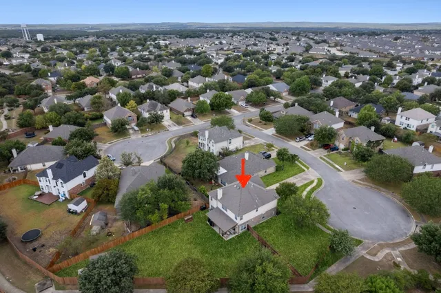 an aerial view of multiple house