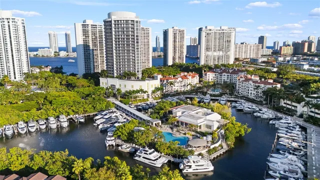 a view of a city with tall buildings