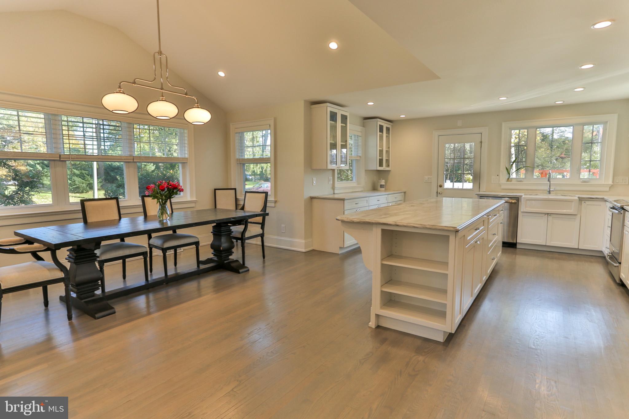 700 Panorama Road Villanova, PA 19085 - Photo 5 of 34 a large kitchen with a counter space a sink and chandelier