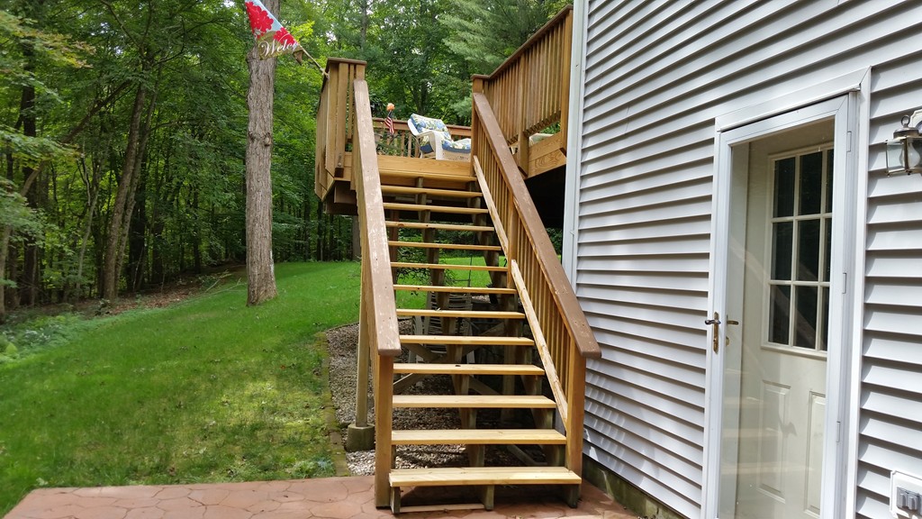 351 Quaddick Road Thompson, CT 06277 - Photo 8 of 28 a view of outdoor space and deck in the back yard